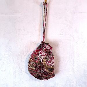 VERA BRADLEY Ditty Bag Very Berry Paisley Waterproof Drawstring Travel